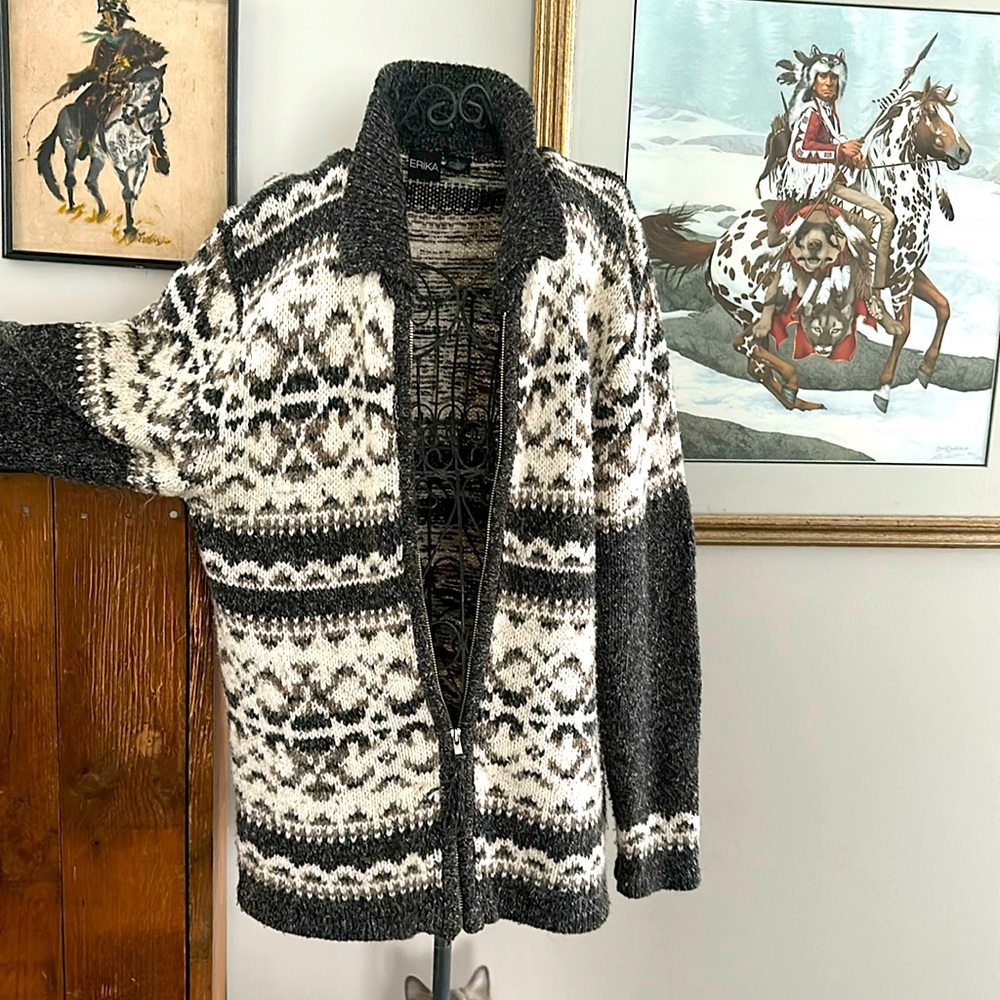Rustic Looking Outdoor Sweater/Cardigan ..Unisex